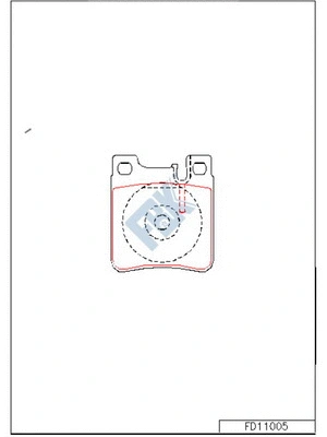 Kit de plaquettes de frein, frein à disque FBK FD11005