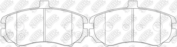 Kit de plaquettes de frein, frein à disque NiBK PN0419