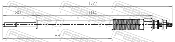 Bougie de préchauffage FEBEST 01642-004