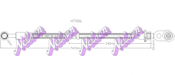 Flexible de frein KAWE H7006