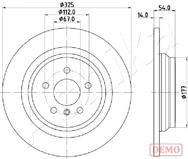 Disque de frein ASHIKA 61-00-0521C