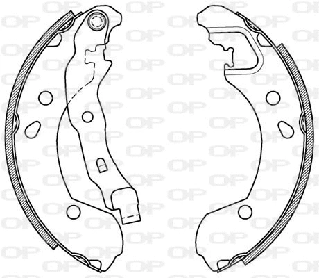 Jeu de mâchoires de frein OPEN PARTS BSA2087.00