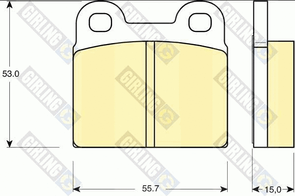 Kit de plaquettes de frein, frein à disque GIRLING 6101022