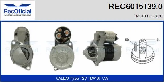 Démarreur RECOFICIAL REC6015139.0
