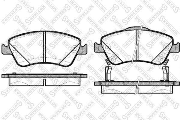 Kit de plaquettes de frein, frein à disque STELLOX 001 084B-SX