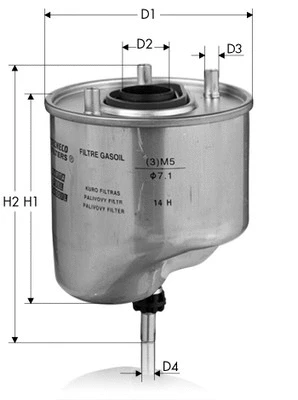 Filtre à carburant TECNECO FILTERS GS1055