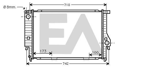 Radiateur, refroidissement du moteur EACLIMA 31R07059