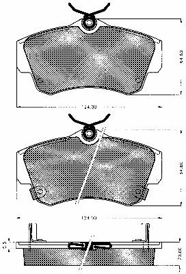 Kit de plaquettes de frein, frein à disque BSF 10594