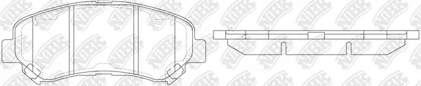 Kit de plaquettes de frein, frein à disque NiBK PN2801