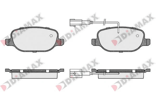 Kit de plaquettes de frein, frein à disque DIAMAX N09655