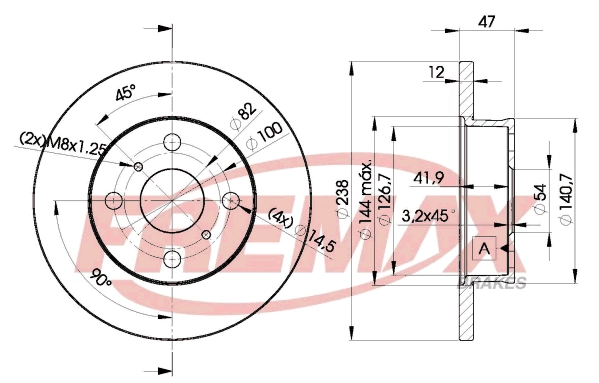Disque de frein FREMAX BD-1250