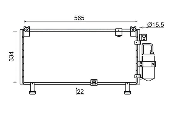 Condenseur, climatisation MAHLE AC 946 000S