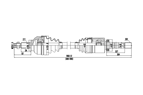 Arbre de transmission DYNAMATRIX DDS250228