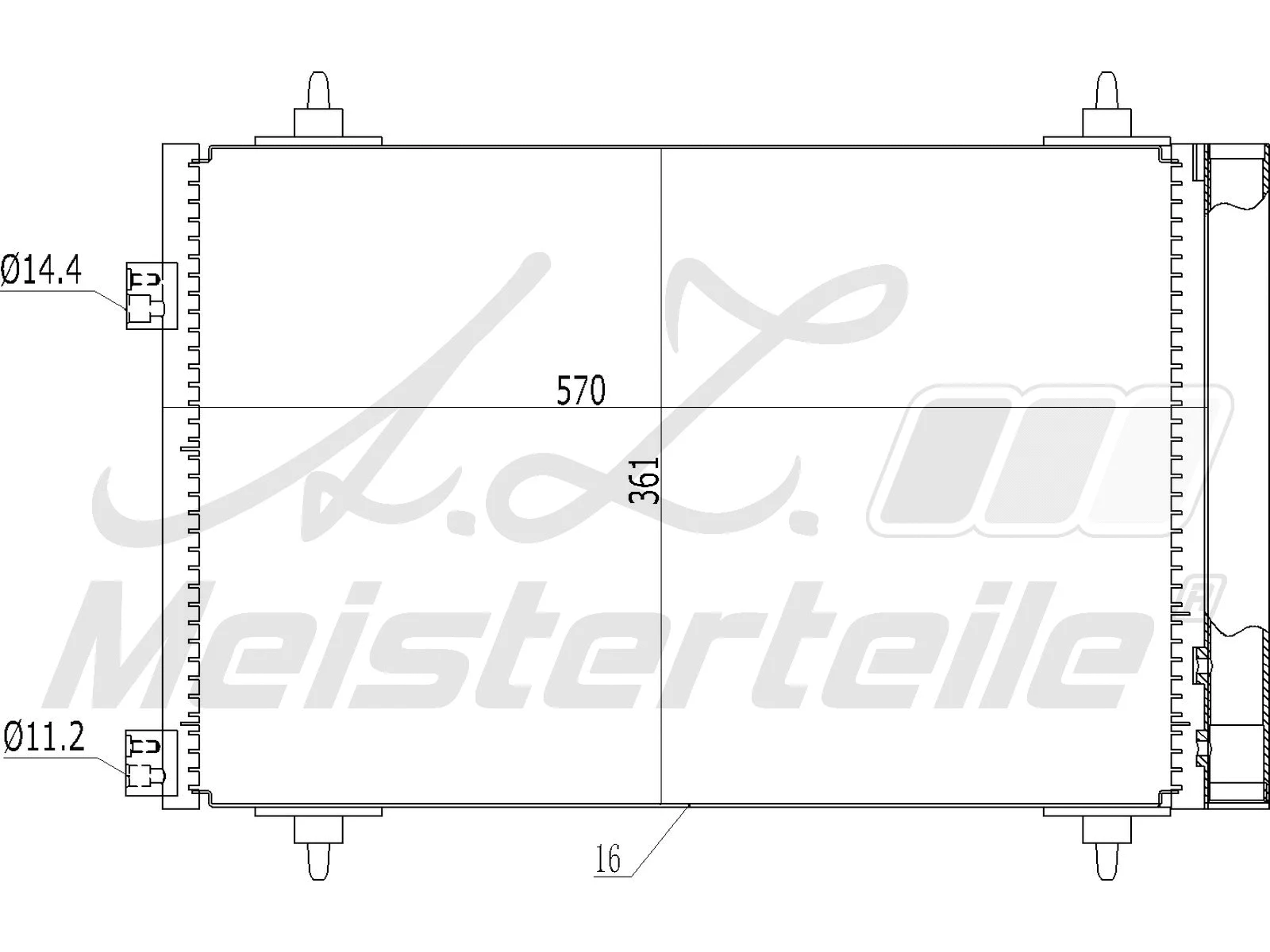Condenseur, climatisation A.Z. Meisterteile AZMT-45-030-1141