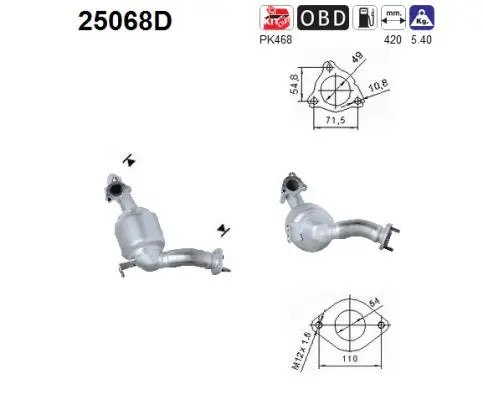 Catalyseur AS 25068D