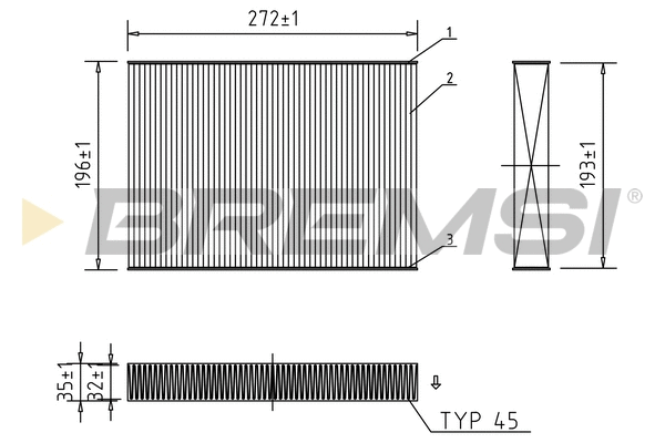 Filtre, air de l'habitacle BREMSI FC0470