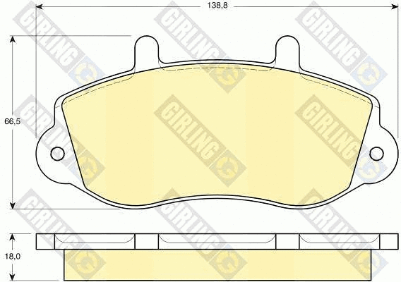 Kit de plaquettes de frein, frein à disque GIRLING 6113804