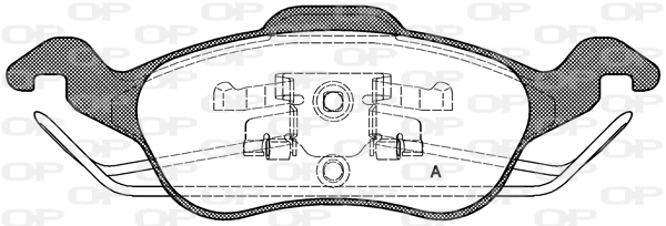 Kit de plaquettes de frein, frein à disque OPEN PARTS BPA0691.00