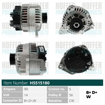 Alternateur HOFFER H5515180