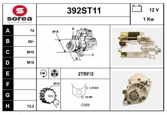 Démarreur STARTCAR 392ST11