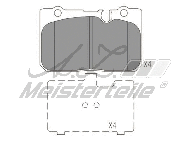 Kit de plaquettes de frein, frein à disque A.Z. Meisterteile AZMT-44-022-2280