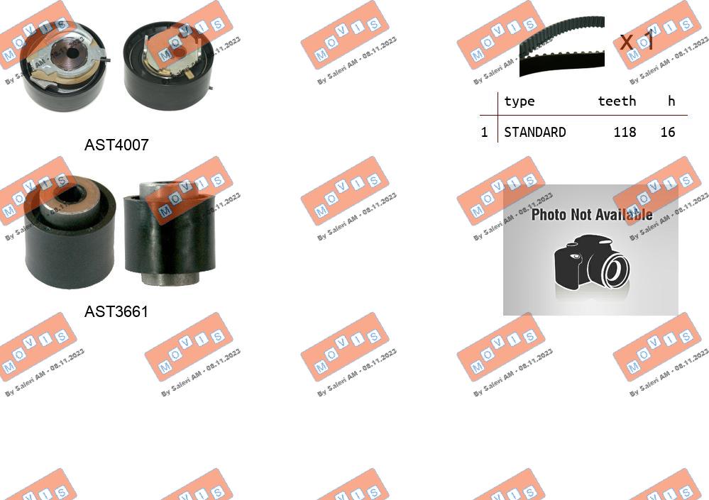 Kit de courroie crantée MOVIS ASTK1304