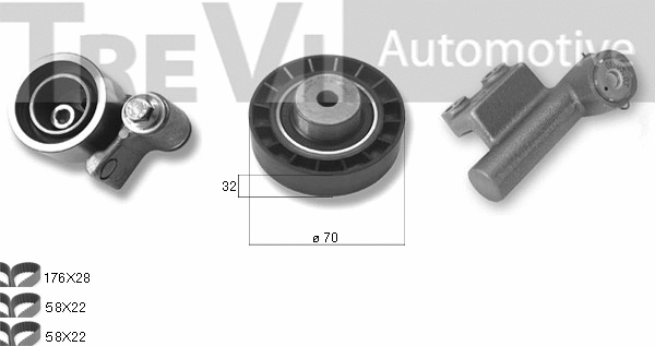 Kit de courroie crantée TREVI AUTOMOTIVE KD1393