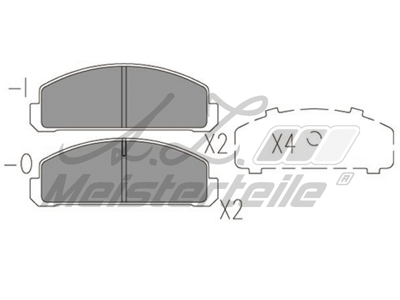 Kit de plaquettes de frein, frein à disque A.Z. Meisterteile AZMT-44-022-2208