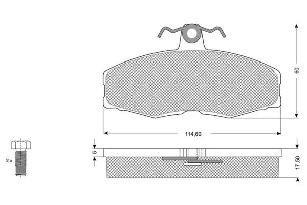 Kit de plaquettes de frein, frein à disque PROCODIS FRANCE PF1027