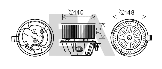 Moteur électrique, pulseur d'air habitacle EACLIMA 42A15002