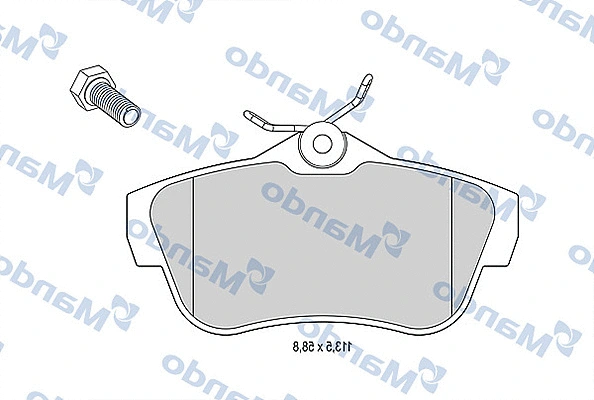 Kit de plaquettes de frein, frein à disque MANDO MBF015482