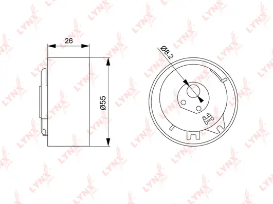 Poulie de tension, courroie crantée LYNXAUTO PB-1240