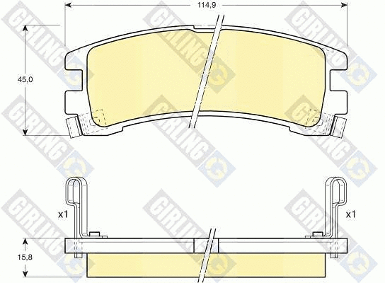 Kit de plaquettes de frein, frein à disque GIRLING 6110189