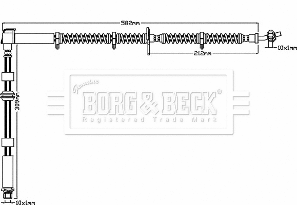 Flexible de frein BORG & BECK BBH8017
