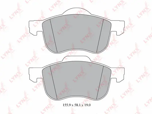 Kit de plaquettes de frein, frein à disque LYNXAUTO BD-7811