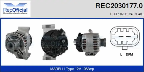 Alternateur RECOFICIAL REC2030177.0
