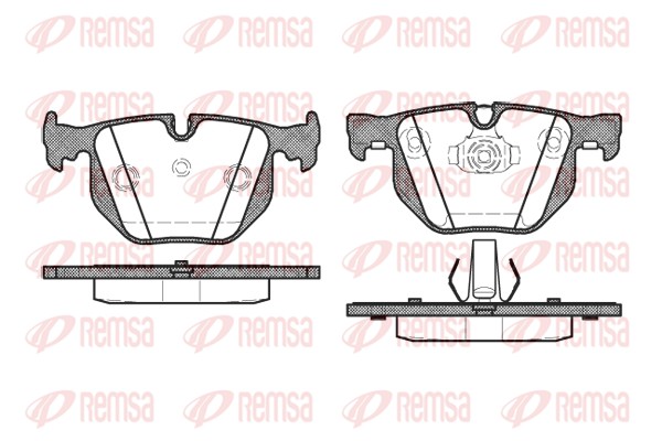Kit de plaquettes de frein, frein à disque REMSA 0381.40