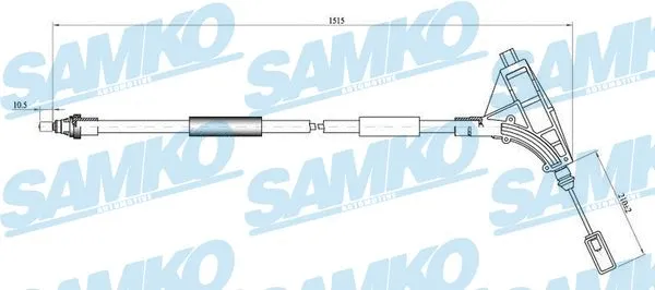 Tirette à câble, frein de stationnement SAMKO C0640B