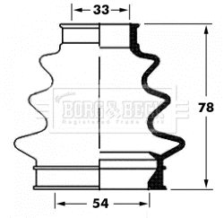 Jeu de joints-soufflets, arbre de commande BORG & BECK BCB6065