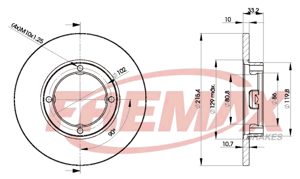 Disque de frein FREMAX BD-1160