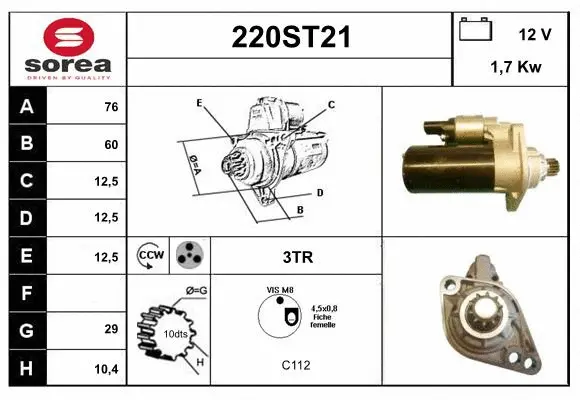 Démarreur STARTCAR 220ST21