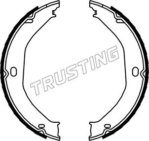 Jeu de mâchoires de frein, frein de stationnement TRUSTING 088.235