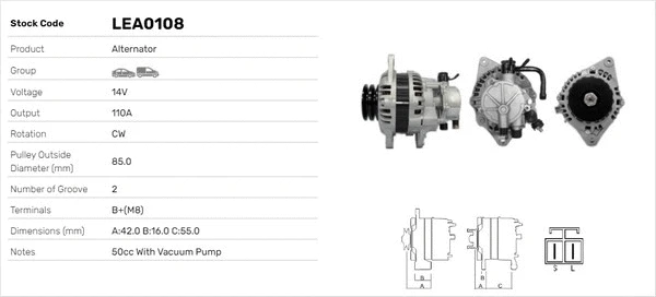 Alternateur LUSA LEA0108