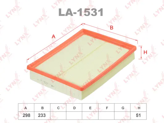 Filtre à air LYNXAUTO LA-1531