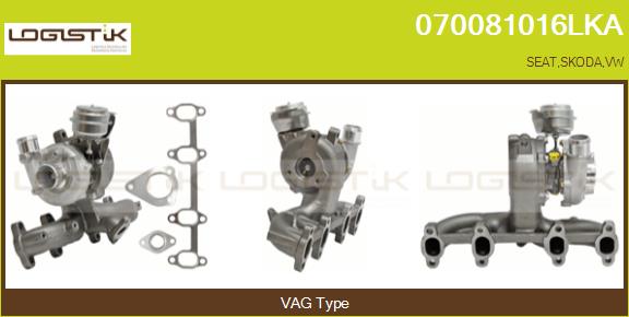 Turbocompresseur, suralimentation LGK 070081016LKA