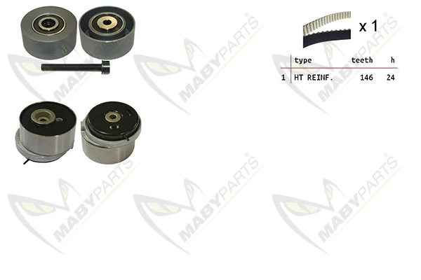 Kit de courroie crantée MABYPARTS OBK010343