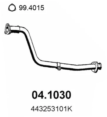 Tuyau d'échappement ASSO 04.1030