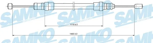 Tirette à câble, frein de stationnement SAMKO C0997B