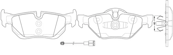 Kit de plaquettes de frein, frein à disque FIT FP1171E