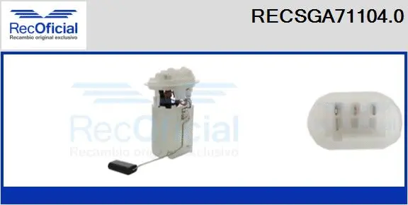unité d'alimentation de carburant RECOFICIAL RECSGA71104.0